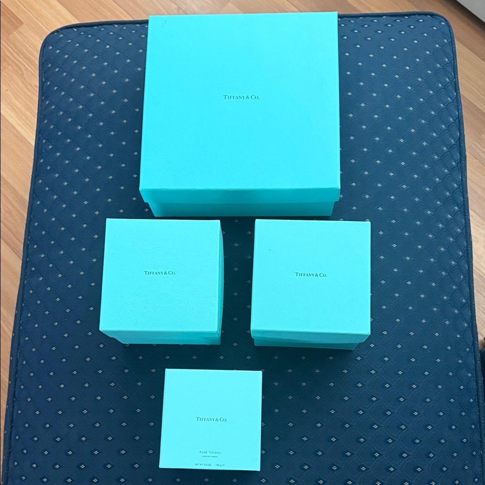 Tiffany & Co. Signature Blue Jewelry Boxes - Set of 4